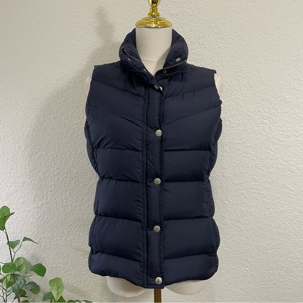 J.Crew Down Puffer Vest – Navy – Women’s Small